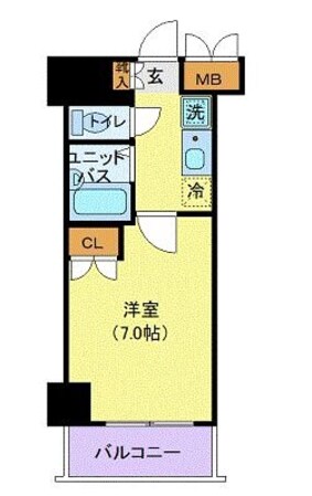 グランシャルム川崎の物件間取画像